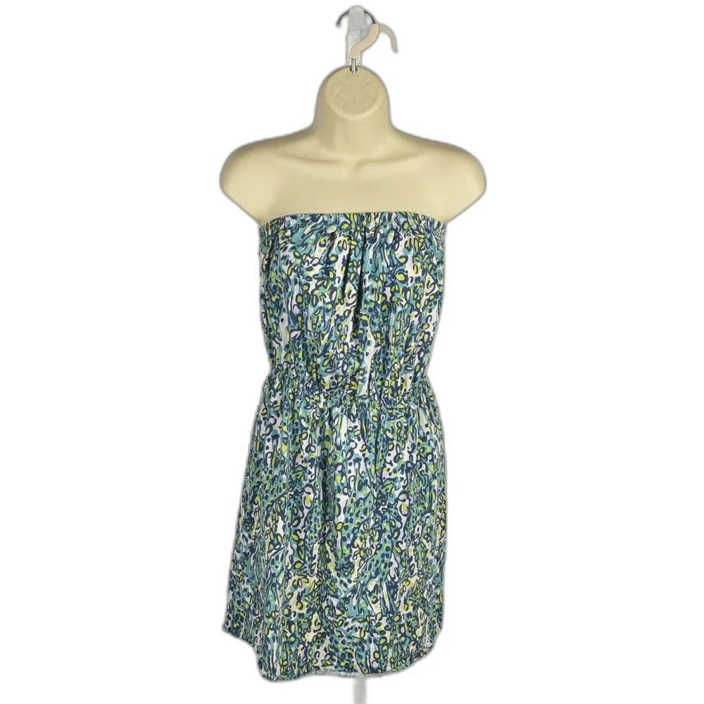 Lilly Pulitzer Windsor Sea Blue Its A Stretch Strapless Dress #82490 Size S - Picture 3 of 3